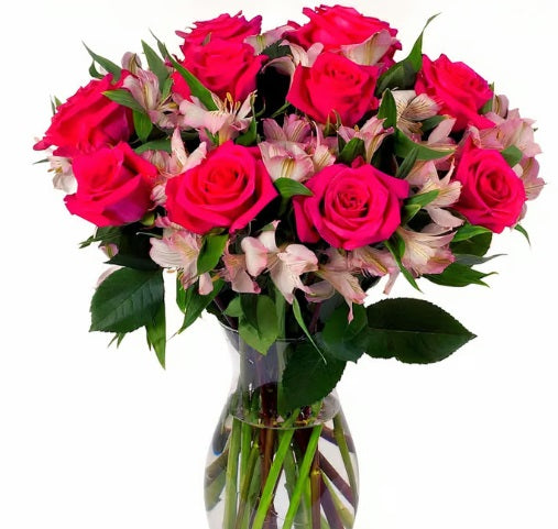 Roses and Alstroemeria