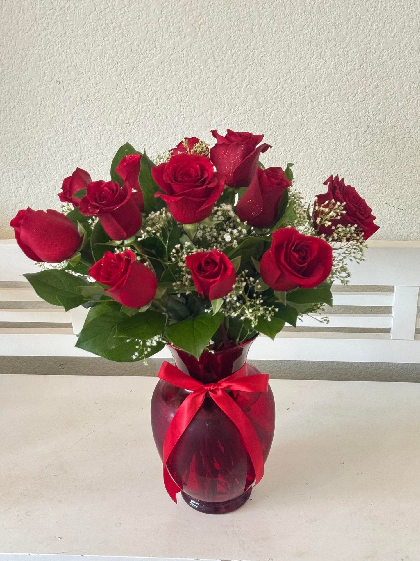 Classic Roses on a Vase