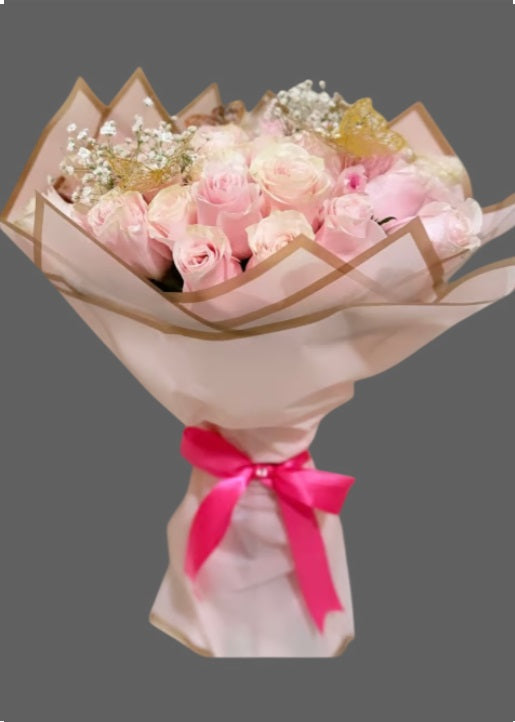 50 Pink Roses Bouquet