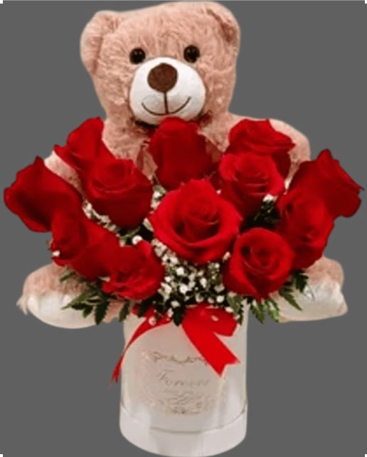 Red Roses and Bear